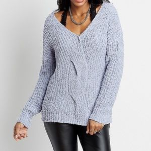 🆕 Maurices Reversible Cable Knit Pullover Sweater (NWT)
